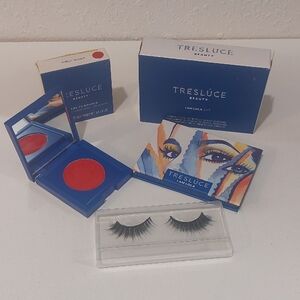 Treslúce Beauty Makeup Set - Eyeshadow, Eyelashes, Creme Blush